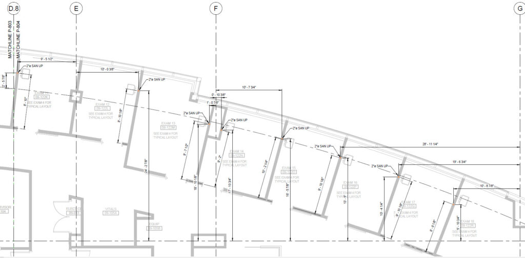 MEP pipe penetration coordination drawing 