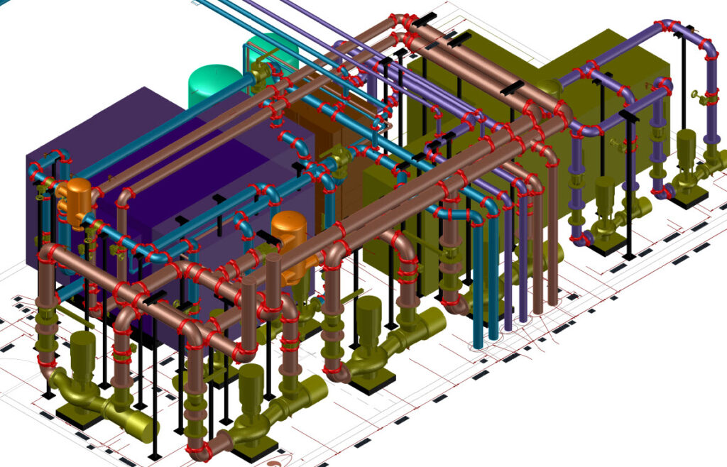 Mechanical room BIM model — Whole Foods Market project