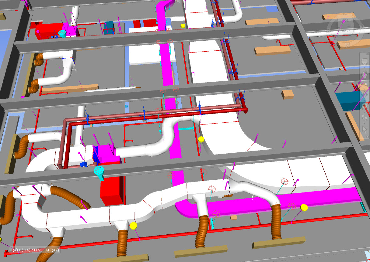 A coordinated Revit HVAC model