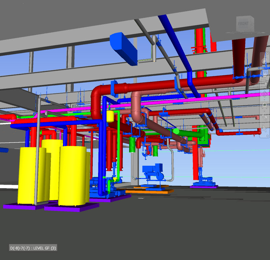The as-built mechanical room model — the document a facility team will still be using a decade from now.